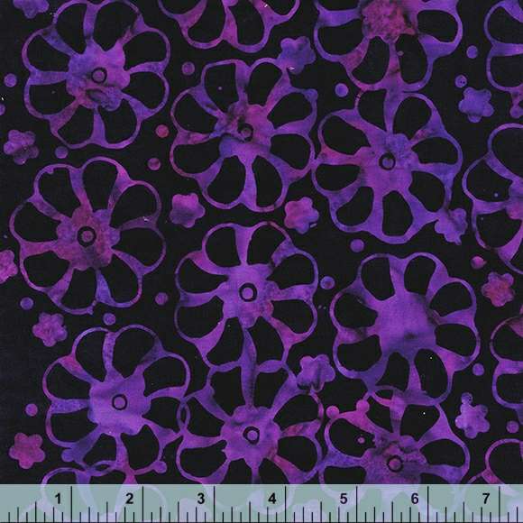 Purple Haze Batiks / Dark Purple Flowers
