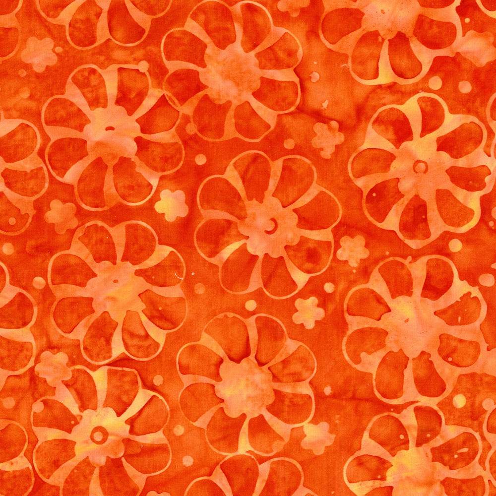 Coral Reef Batiks / Orange Flowers