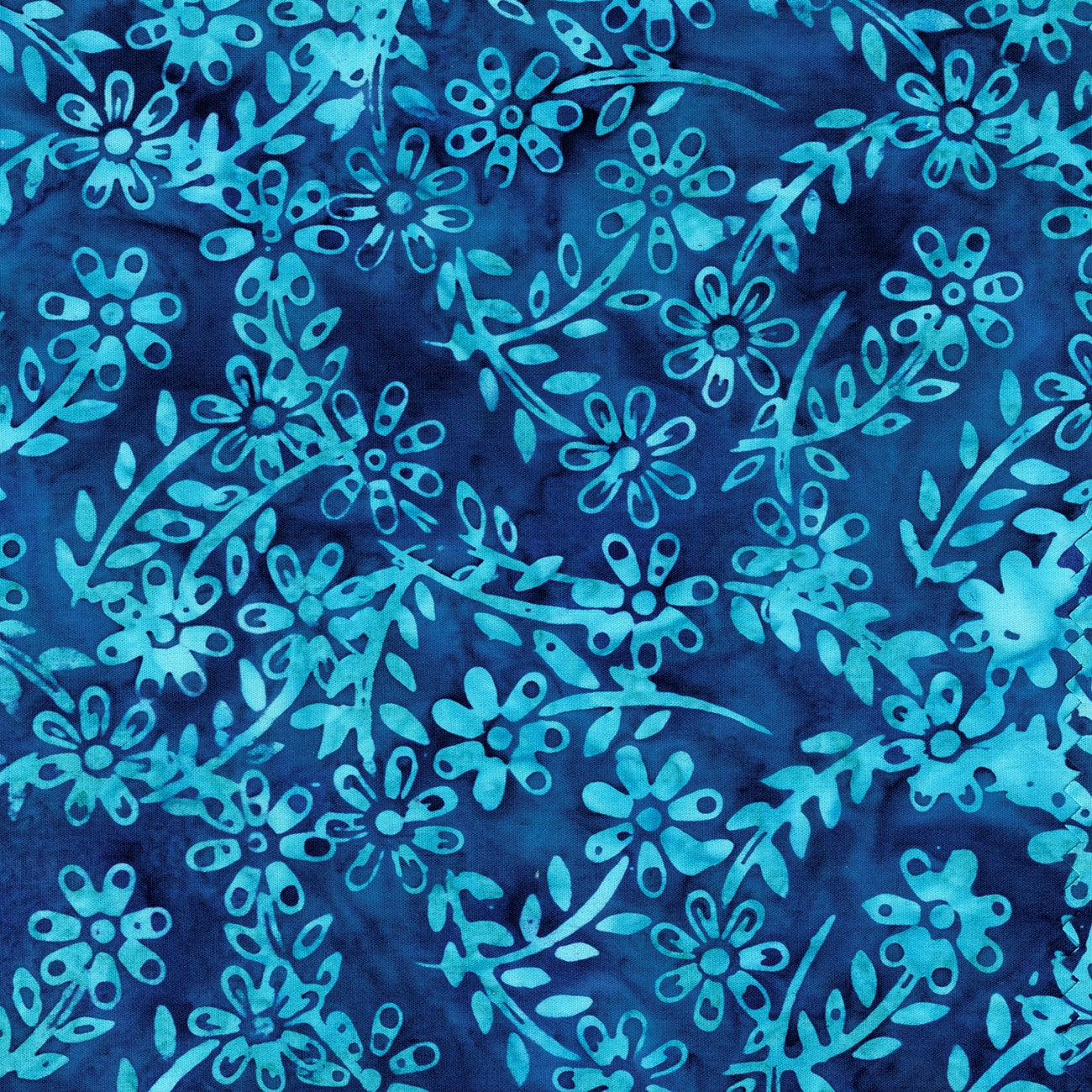 Blue Emerald / Navy Tiger Florals