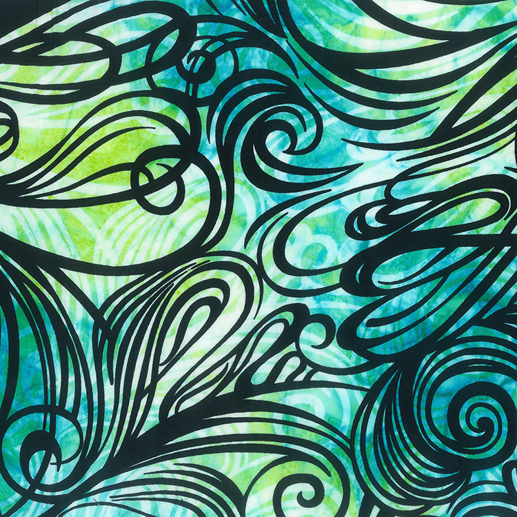 Color Me Banyan: Swirls / Teal