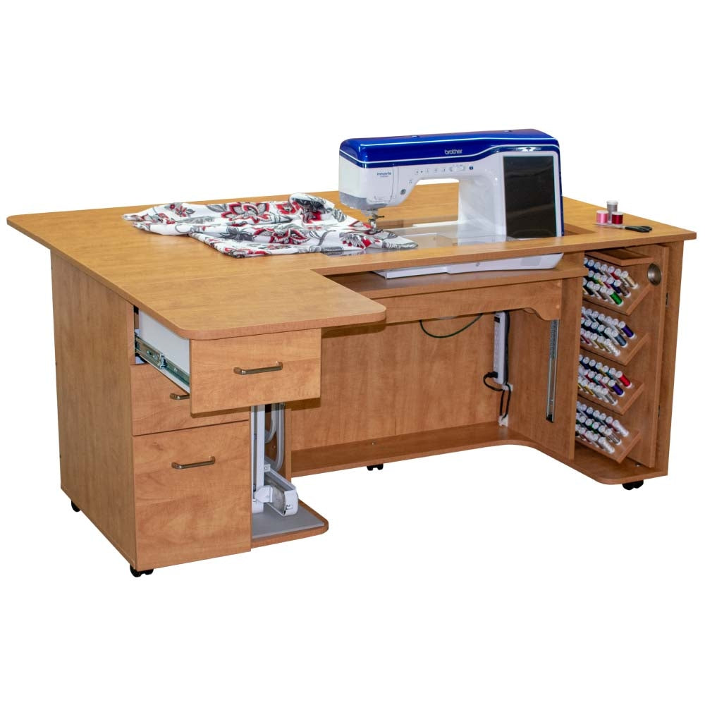 Model 8080 - Quilting cabinet with expandable work surface Sewing