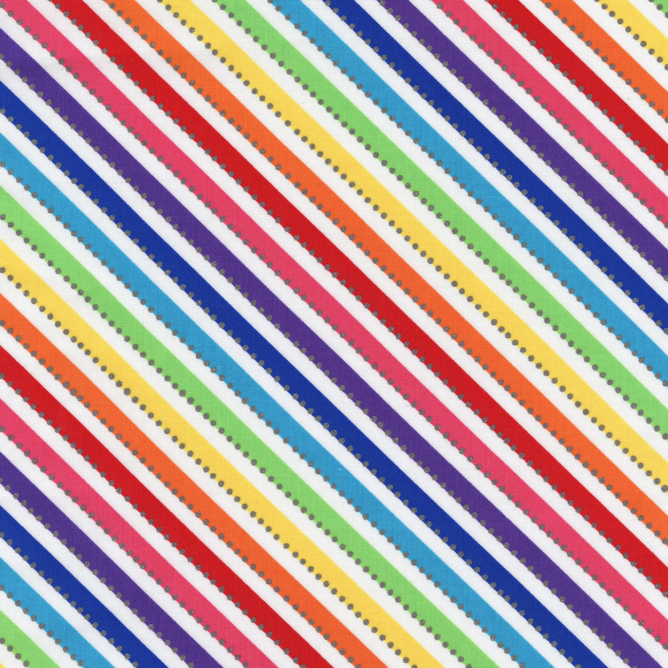 BeColourful / Rainbow Bias Stripes - White