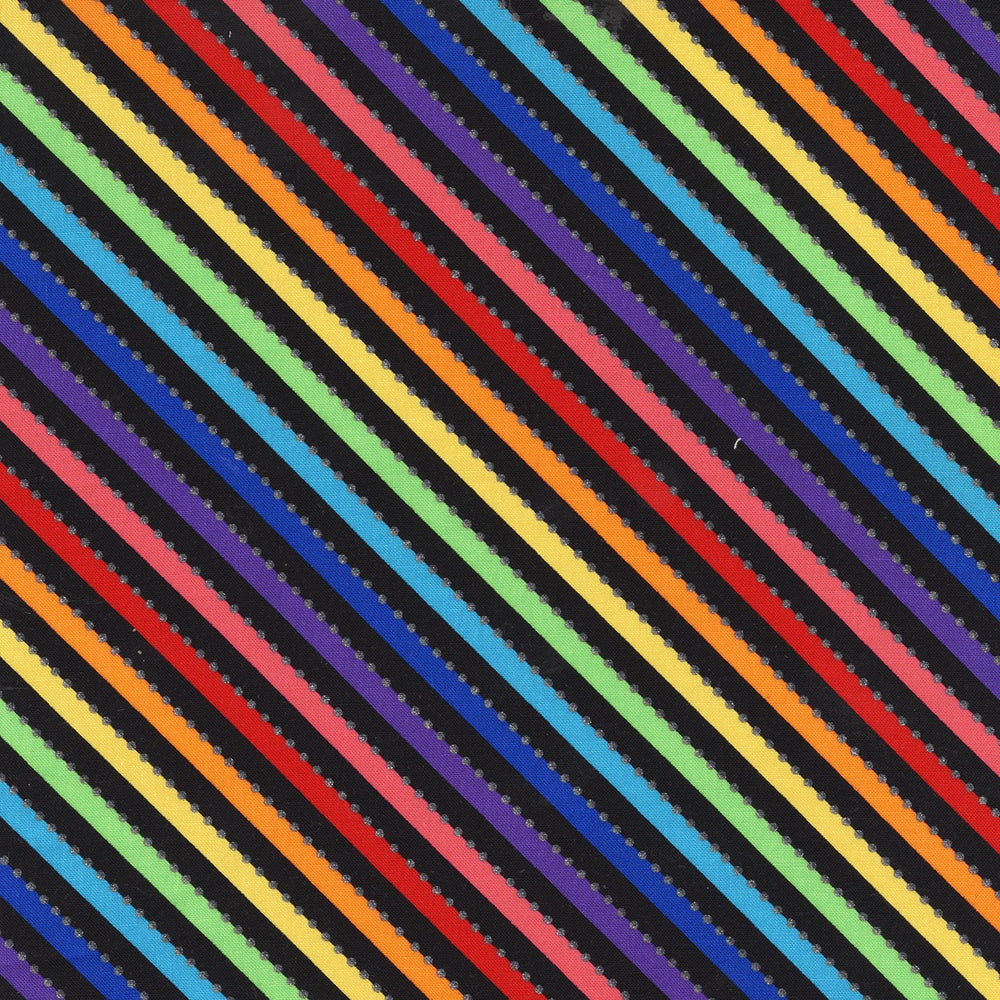 BeColourful / Rainbow Bias Stripes - Black