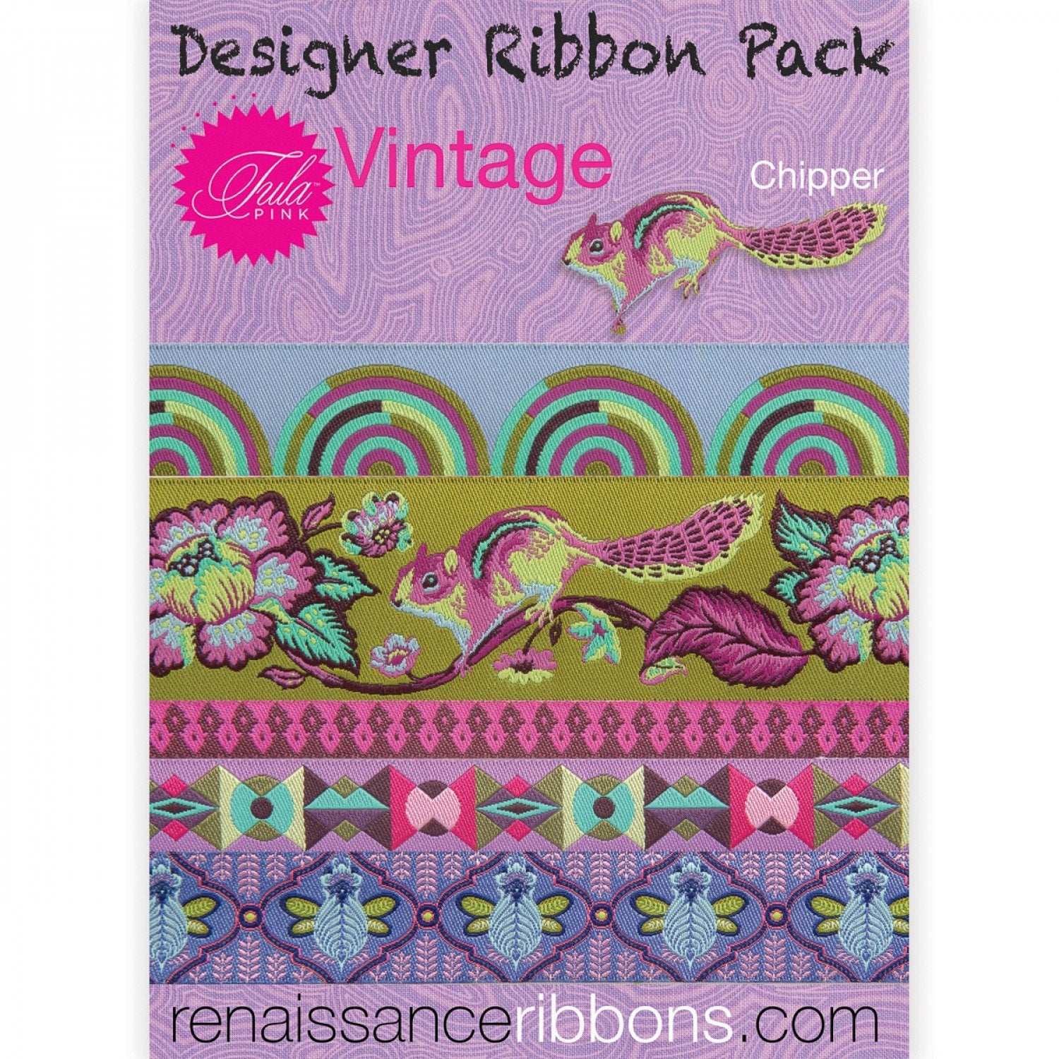 Tula Pink Vintage Ribbon Pack / Chipper — Poppy Quilt N Sew