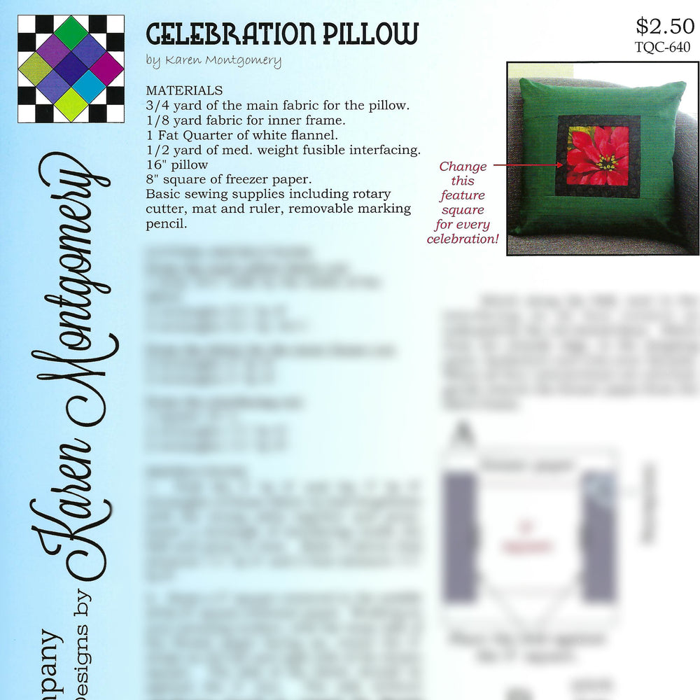 Celebration Pillow Project Sheet