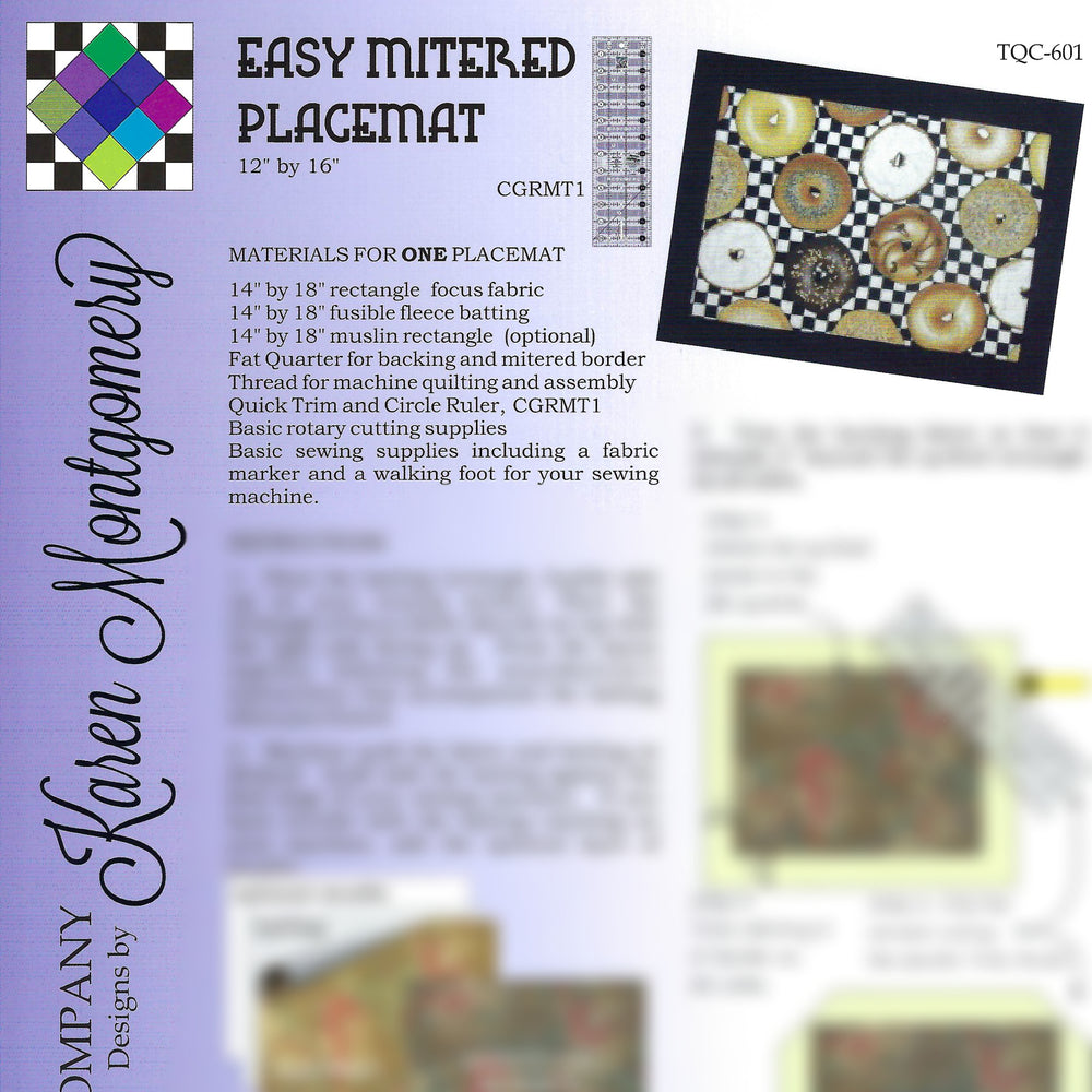 Easy Mitered Placemat Project Sheet