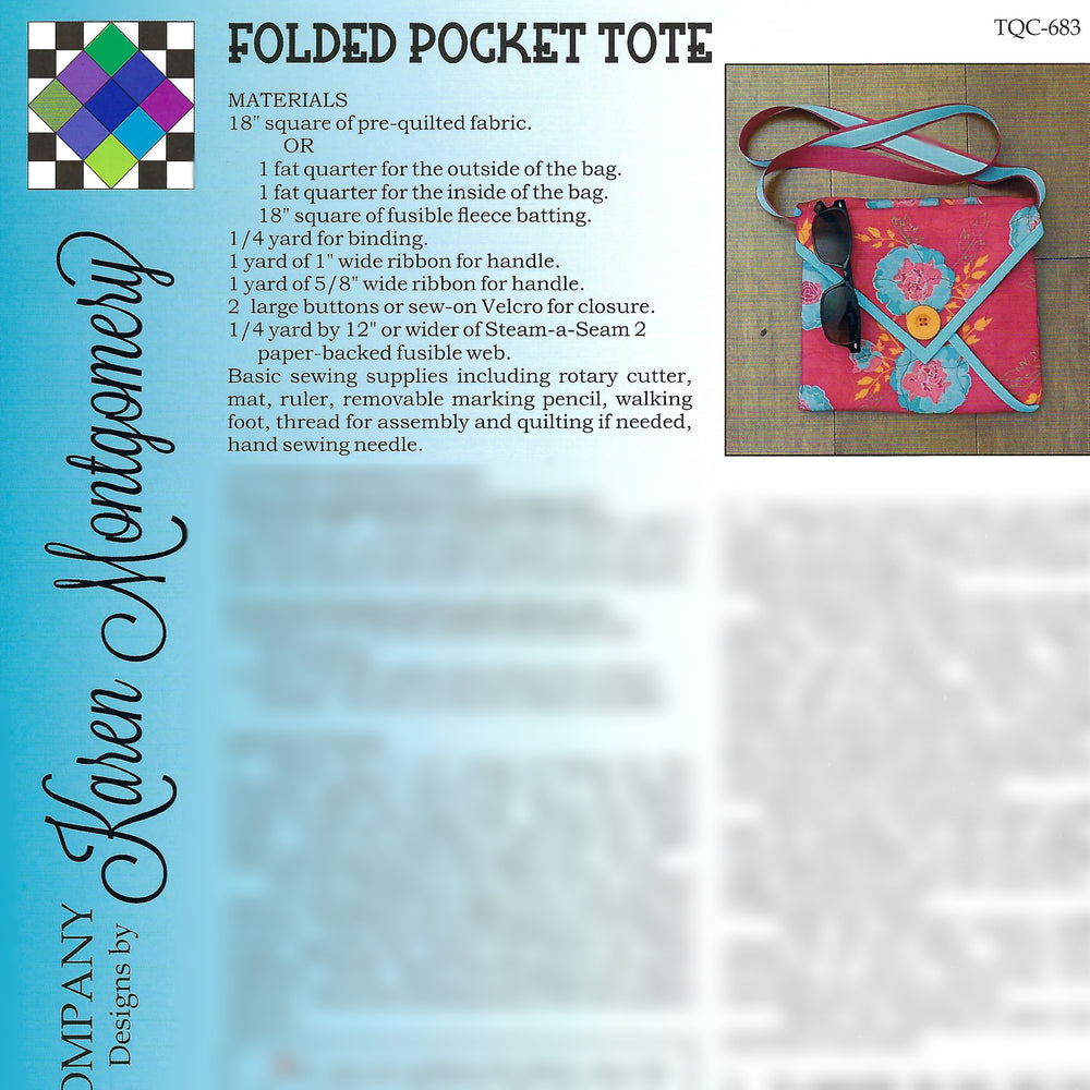 Folded Pocket Tote Project Sheet