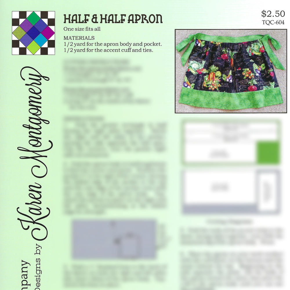 Half & Half Apron Project Sheet