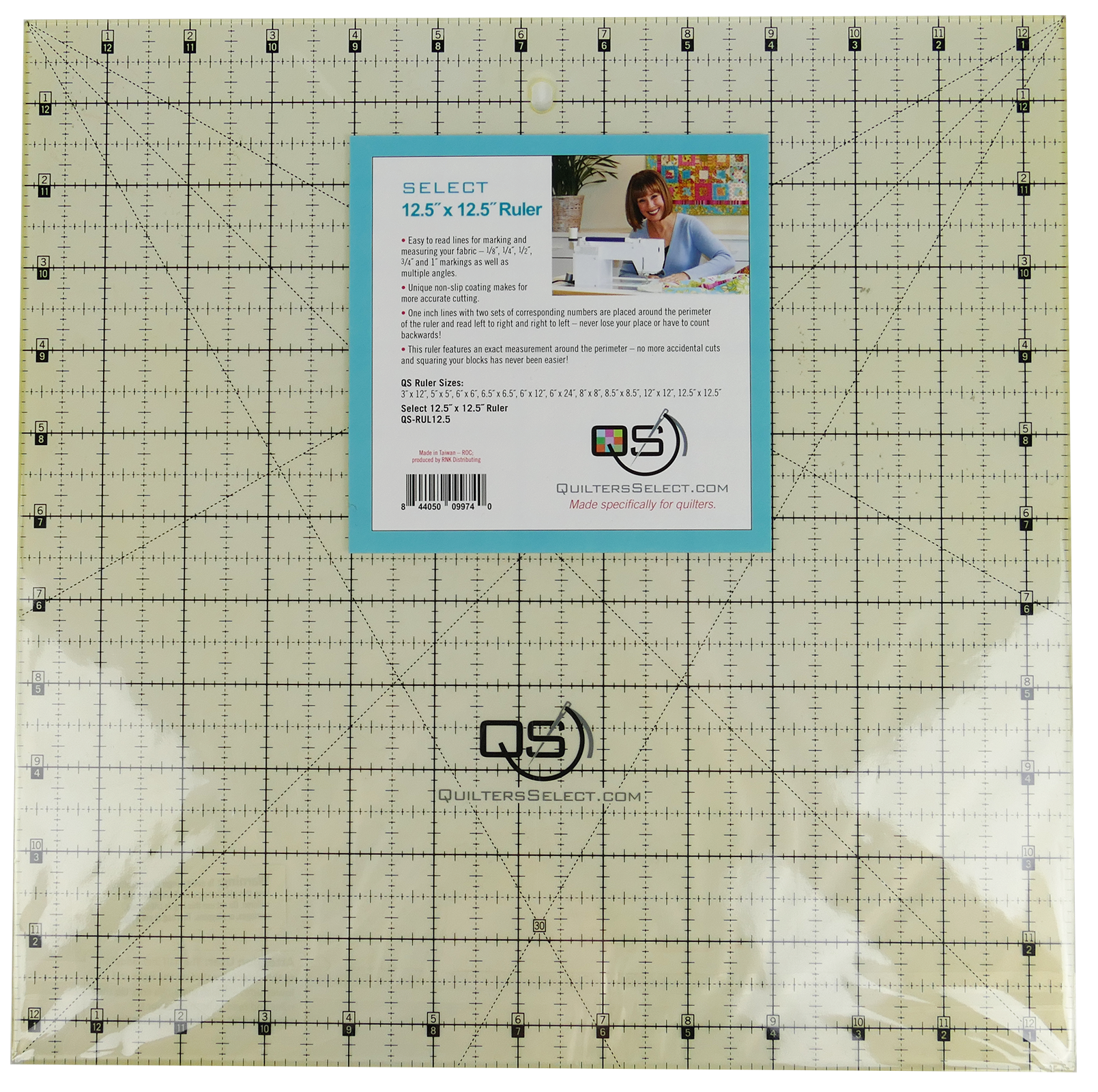 12.5" x 12.5" Non-Slip Ruler