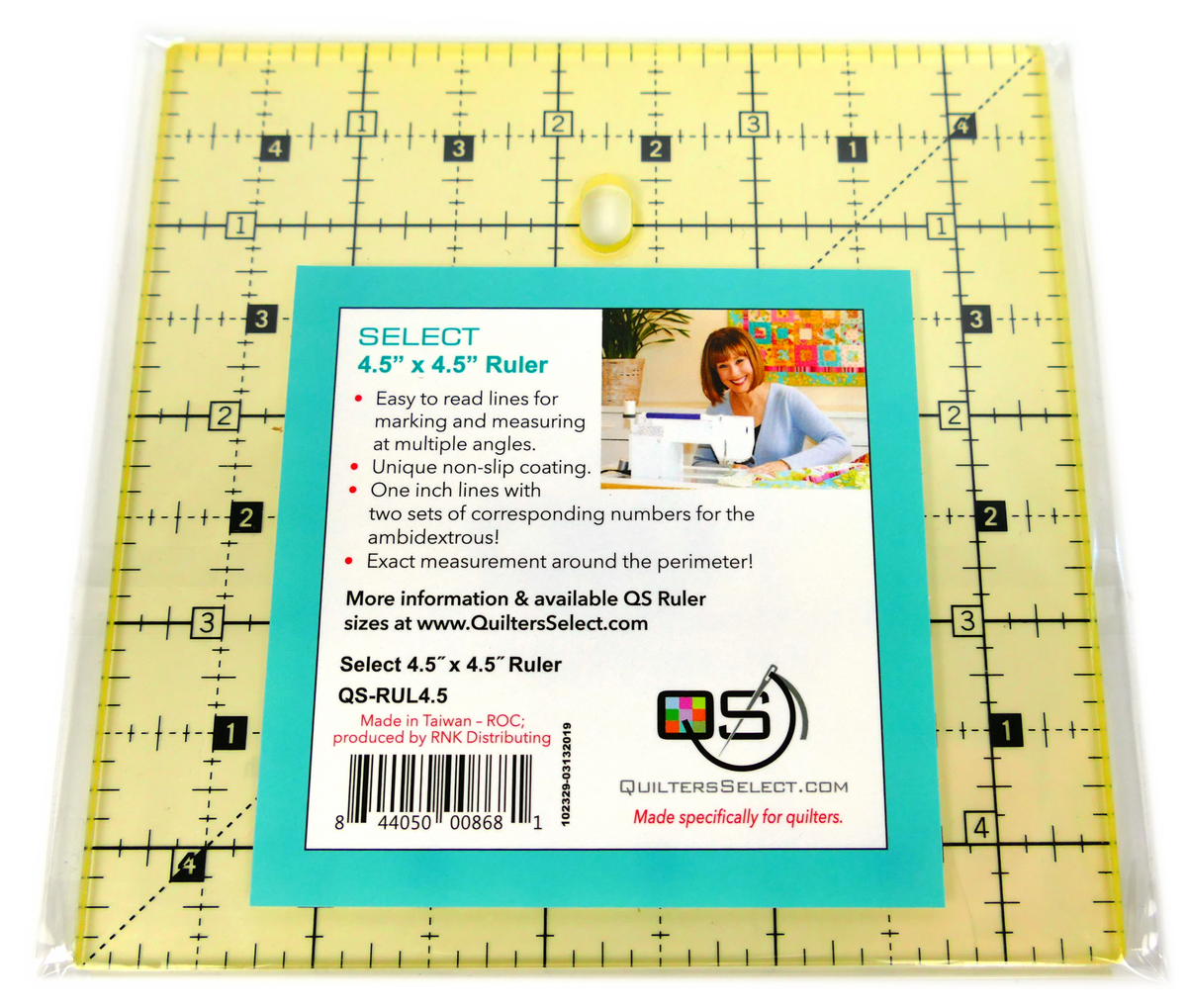 5.5 x 5.5 Non-slip Quilting Ruler By Quilters Select