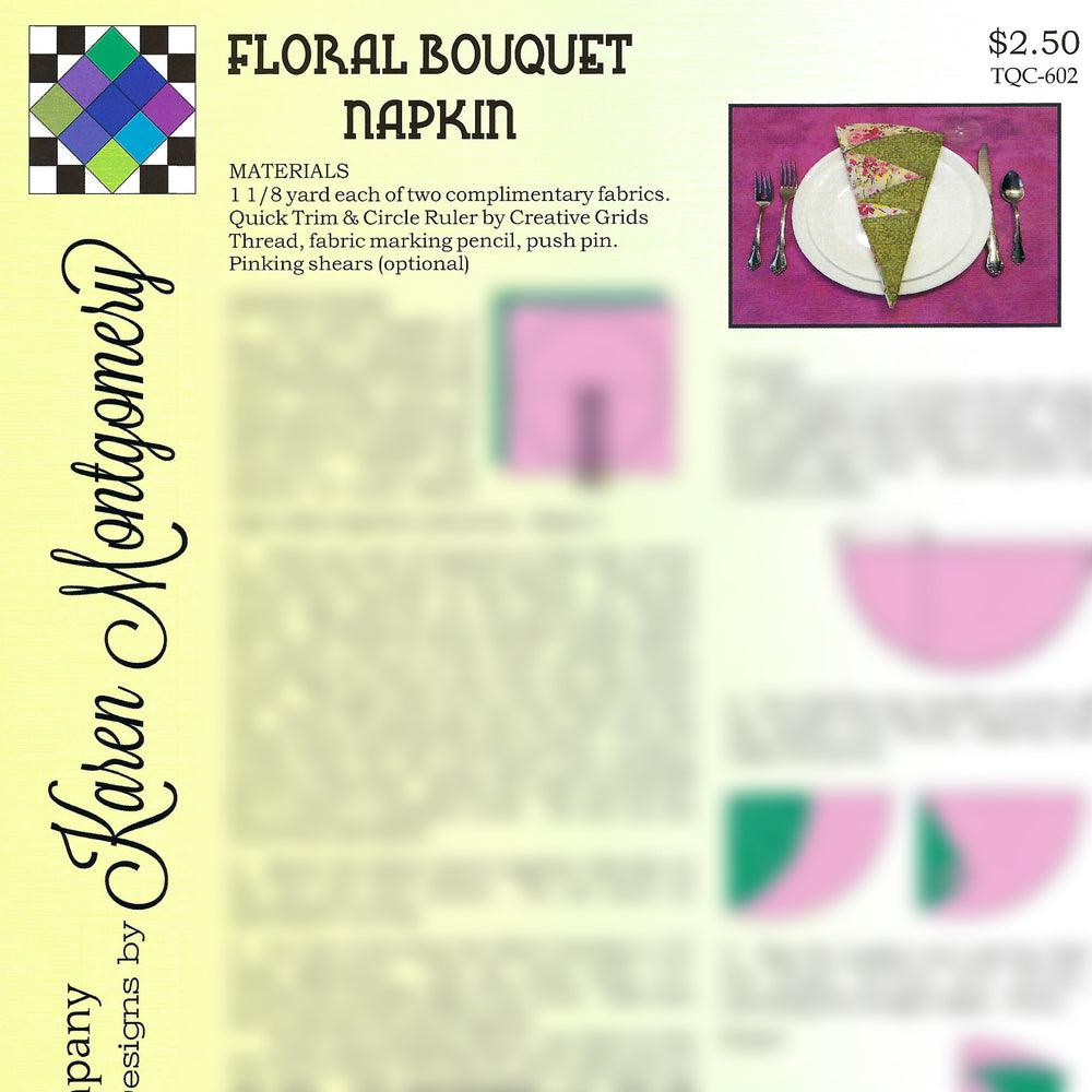 Floral Bouquet and Holiday Tree Napkin Project Sheet